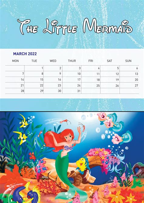 Printable Disney Calendar 2022